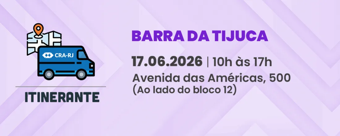 CRA-RJ Itinerante Barra da Tijuca