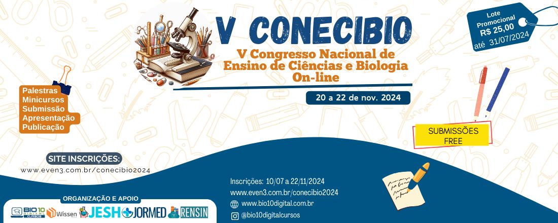 V Congresso Nacional de Ensino de Ciências e Biologia On-line (V CONECIBIO)