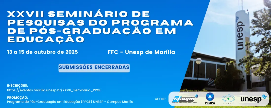 XXVII Seminário de Pesquisas do Programa de Pós-Graduação em Educação