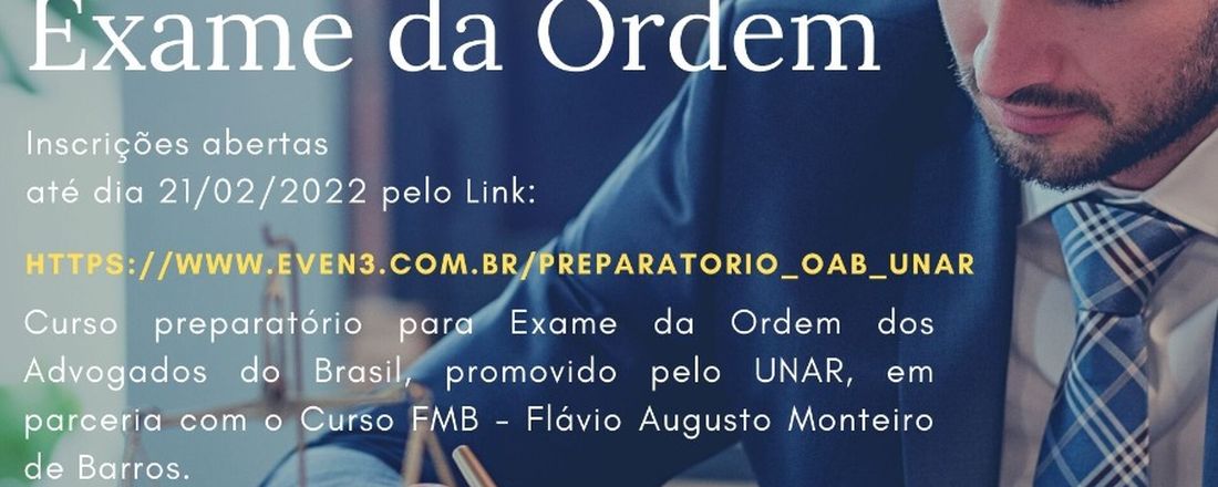 CURSO PREPARATÓRIO PARA EXAME DA ORDEM