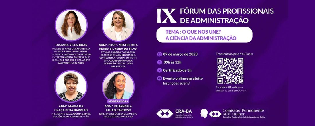 IX Fórum das Profissionais de Administração