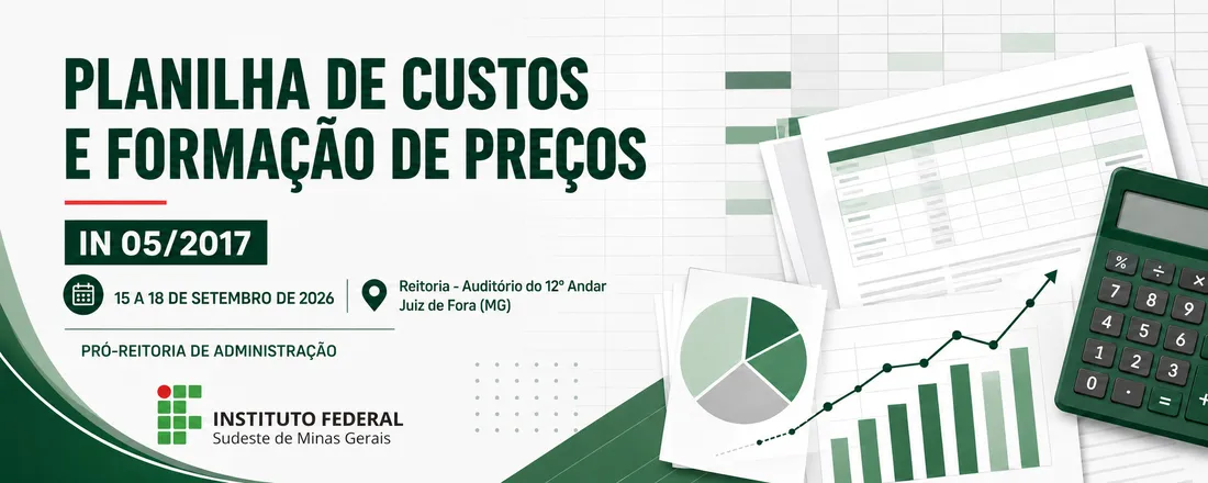 Curso de Capacitação: Elaboração e análise da planilha de custos e formação de preços