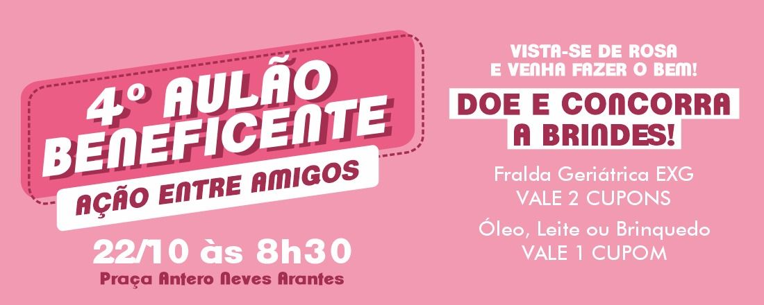 PEDAL OUTUBRO ROSA + AULÃO BENEFICIENTE