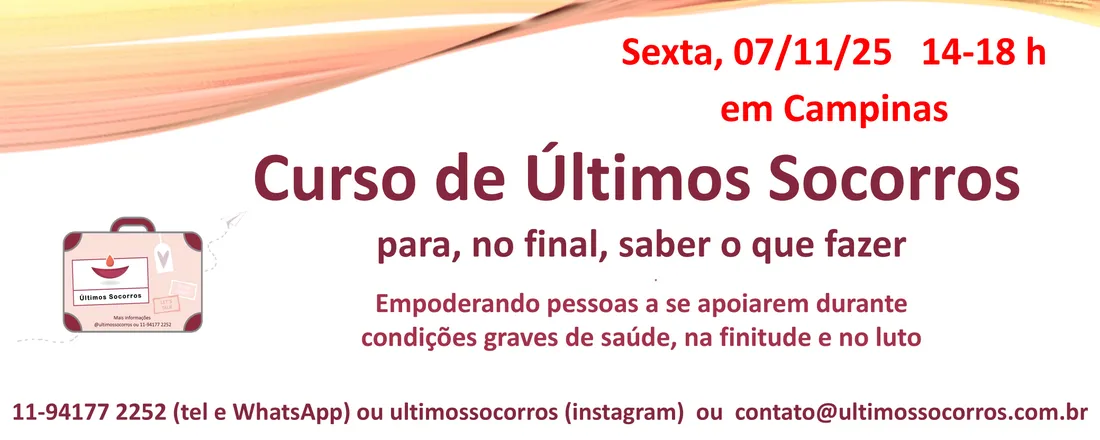 Curso de Últimos Socorros (Campinas, 07/11)