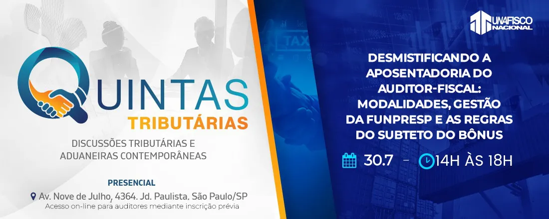 Ciclo de Palestras Quintas Tributárias - 10ª edição