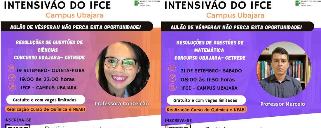 INTENSIVÃO DO IFCE - CAMPUS UBAJARA