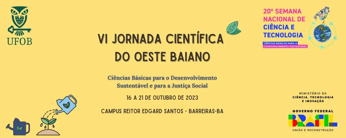 VI Jornada Científica do Oeste Baiano (UFOB) - Ciências básicas para o desenvolvimento sustentável e para a justiça social