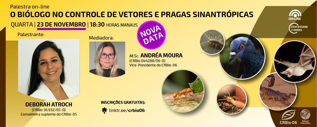 O Biólogo no Controle de Vetores e Pragas Sinantrópicas