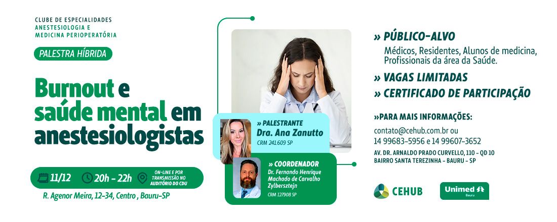 Burnout e Saúde Mental em Anestesiologistas