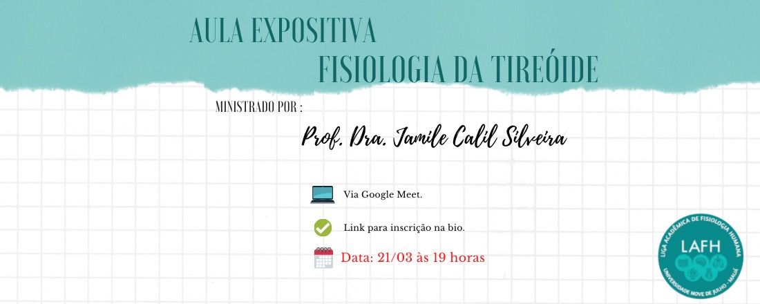 AULA EXPOSITIVA - FISIOLOGIA DA TIREOIDE