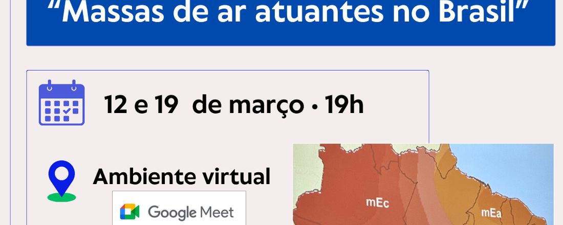 Minicurso "Massas de ar atuantes no Brasil"