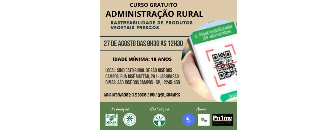 ADMINISTRAÇÃO RURAL – RASTREABILIDADE DE PRODUTOS VEGETAIS FRESCOS