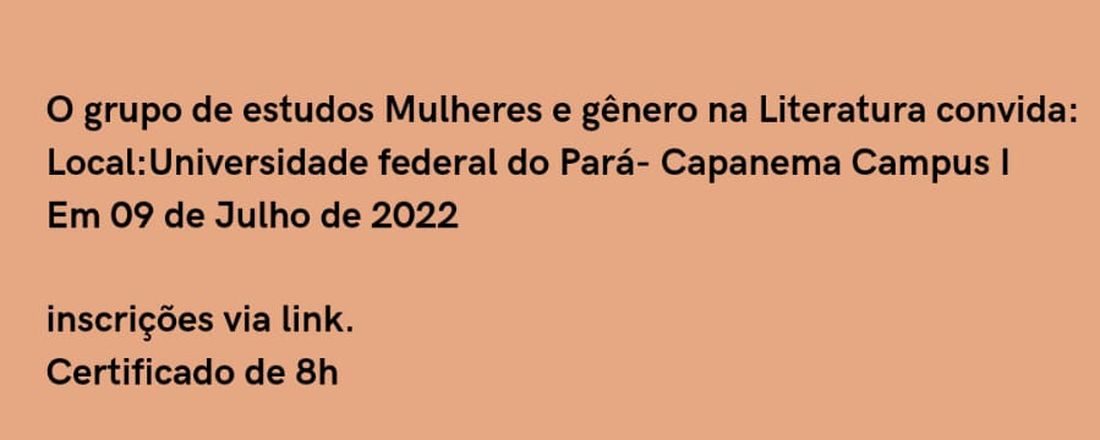 I Colóquio Mulheres e Gênero na Literatura