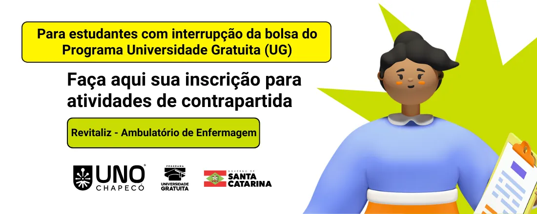 Oportunidade Contrapartida UG (2026/1) - Revitaliz - Ambulatório de Enfermagem.