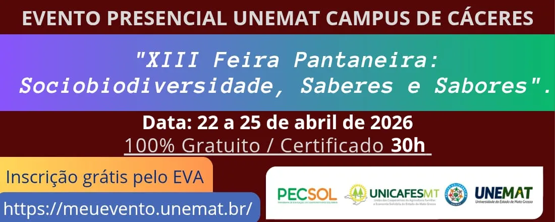 XIII Feira Pantaneira: Sociobiodiversidade, Saberes e Sabores