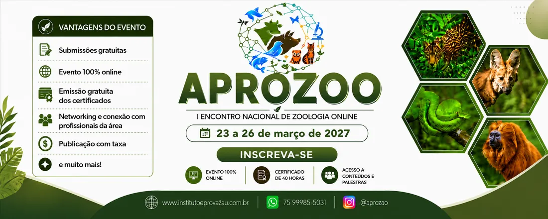 I Encontro Nacional De Zoologia Online (I APROZOO)