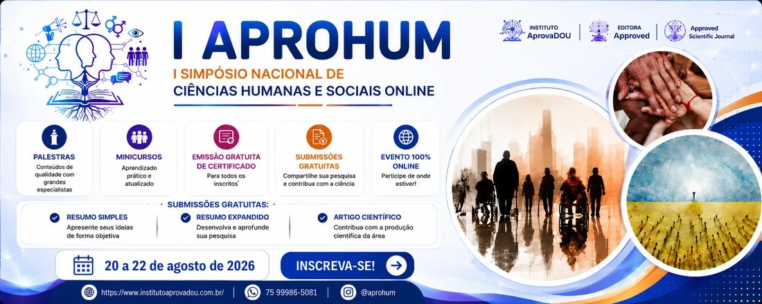 I Simpósio Nacional de Ciências Humanas e Sociais Online (I APROHUM)