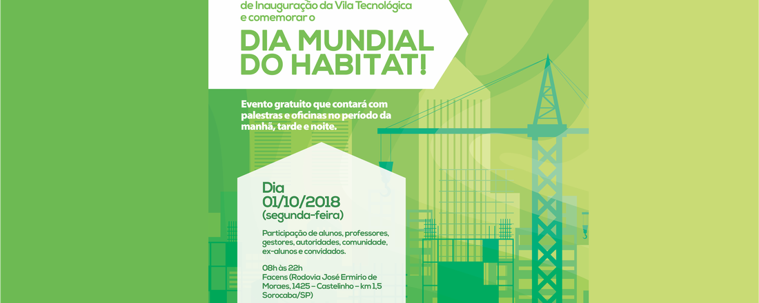 Dia Mundial do Habitat na FACENS