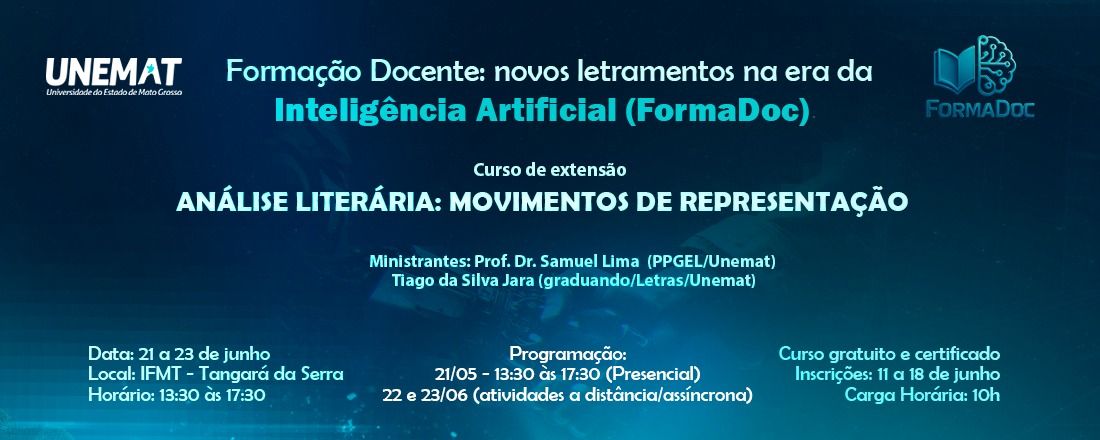 Minicurso "Análise literária: movimentos de representação"
