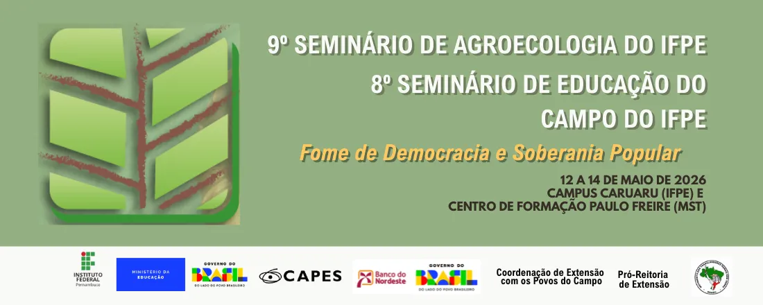 IX SEMINÁRIO DE AGROECOLOGIA E VIII SEMINÁRIO DE EDUCAÇÃO DO CAMPO DO IFPE