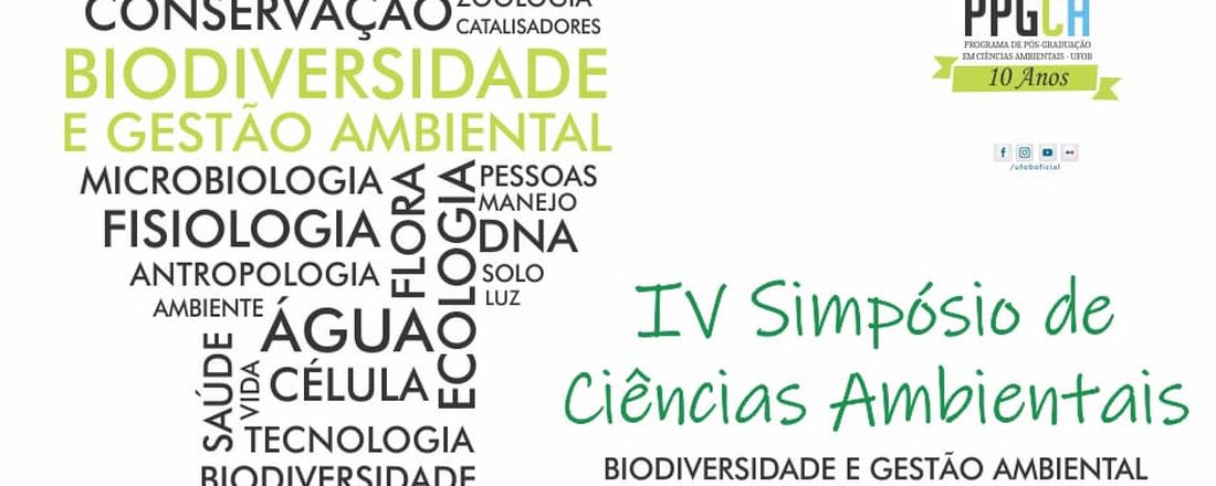 IV SIMPÓSIO DE CIÊNCIAS AMBIENTAIS: "BIODIVERSIDADE E GESTÃO AMBIENTAL"