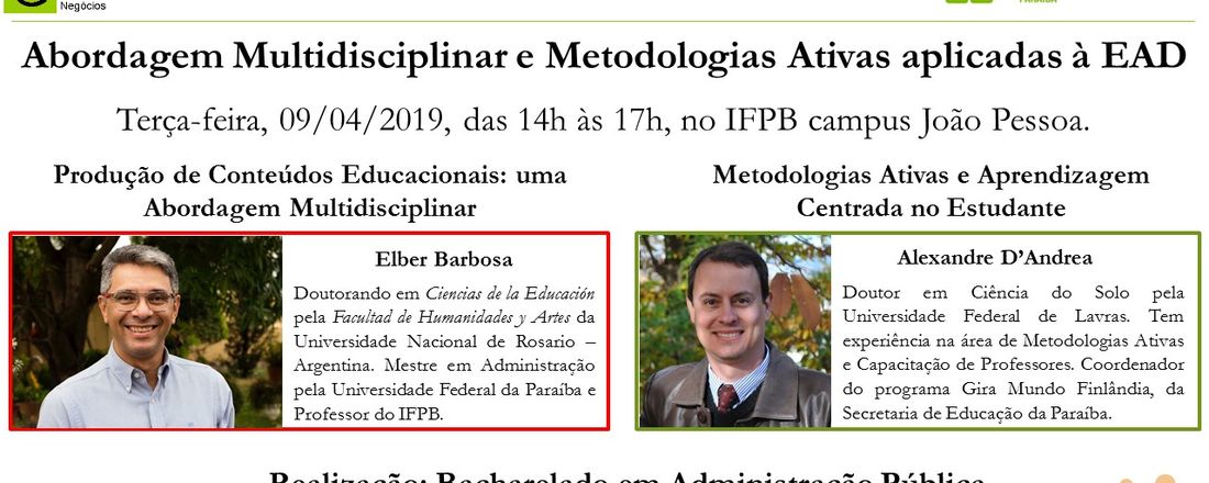 Encontro Pedagógico do BAP - Abordagem Multidisciplinar e Metodologias Ativas aplicadas à EAD