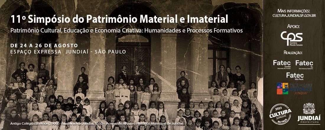 11º Simpósio do Patrimônio Material e Imaterial de Jundiaí