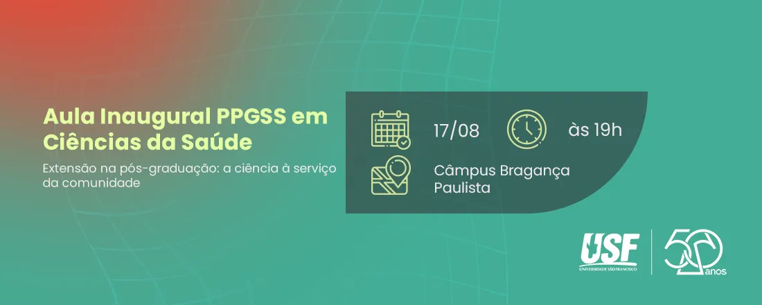 Aula Inaugural PPGSS em Ciências da Saúde – 2º semestre 2026