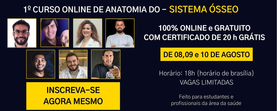 1° CURSO ONLINE DE ANATOMIA DO SISTEMA ÓSSEO