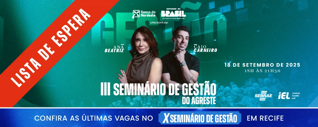 LISTA DE ESPERA - III SEMINÁRIO DE GESTÃO DO AGRESTE