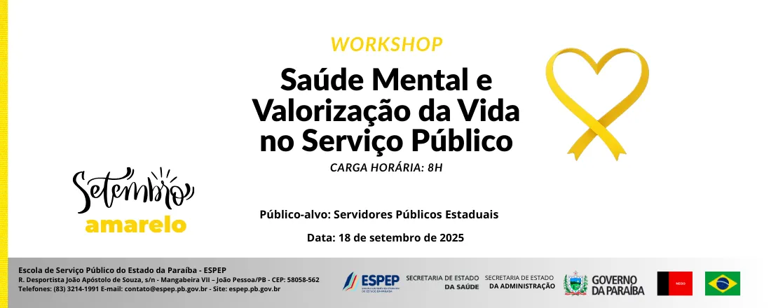 Workshop: Saúde Mental e valorização da vida no serviço público