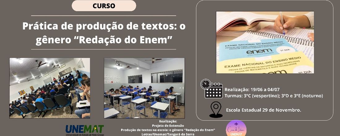 Prática de produção de textos: o gênero "redação do Enem"
