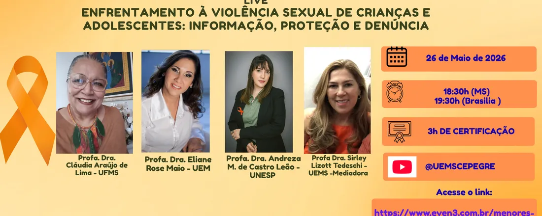 LIVE: Enfrentamento à Violência Sexual de Crianças e Adolescentes: informação, proteção e denúncia