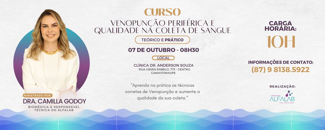 CURSO DE VENOPUNÇÃO PERIFÉRICA E QUALIDADE NA COLETA DE SANGUE.