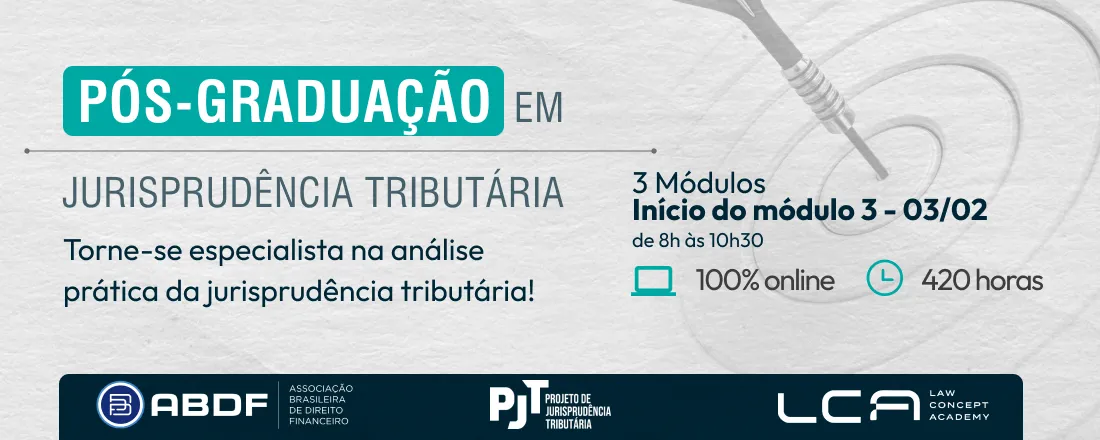 Pós-Graduação em Jurisprudência Tributária (PJT)