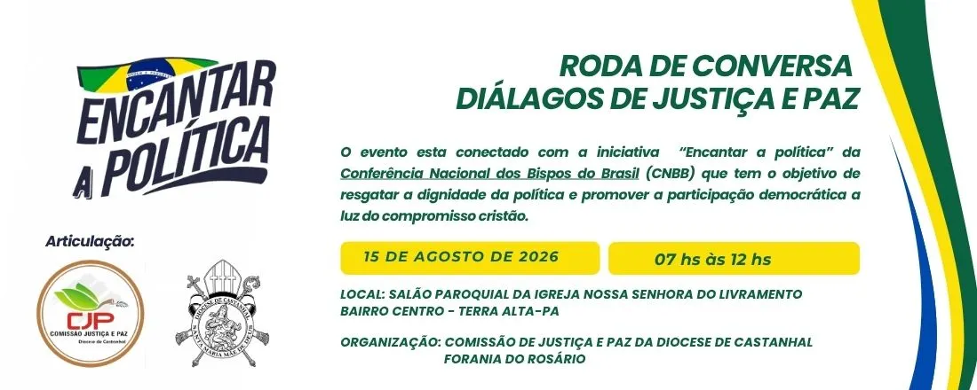 RODA DE CONVERSA DIÁLAGOS DE JUSTIÇA E PAZ