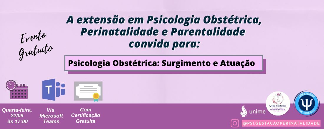 Certificado - Psicologia Obstétrica: Surgimento e Atuação