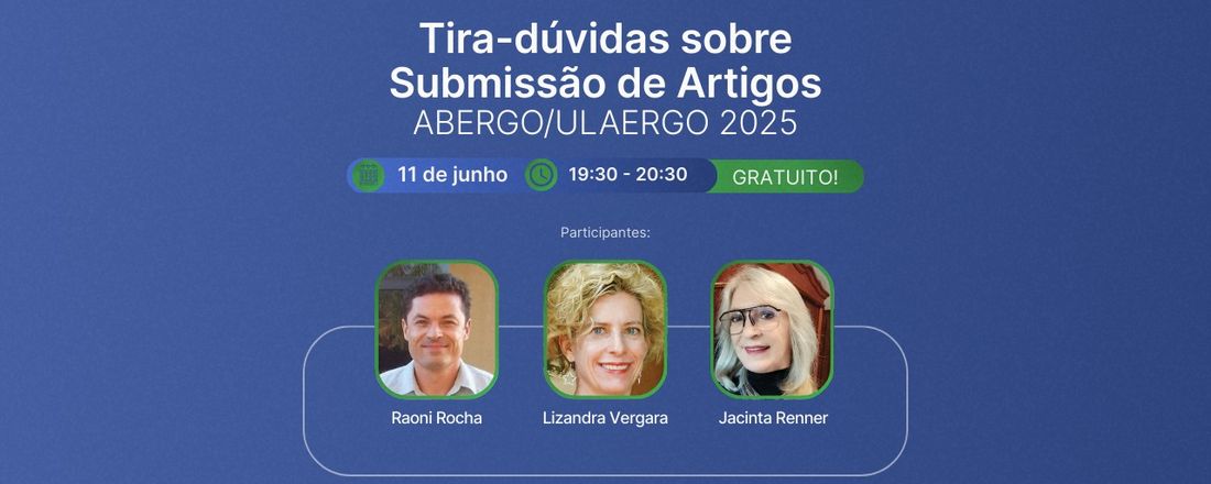 Webinar Tira-dúvidas sobre Submissão de Artigos – ABERGO 2025