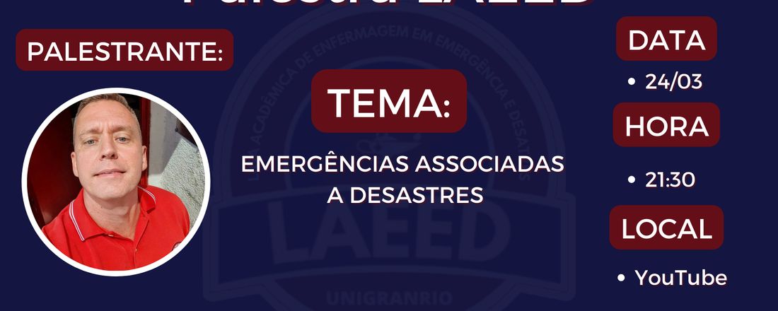 Emergências associadas a desastres.