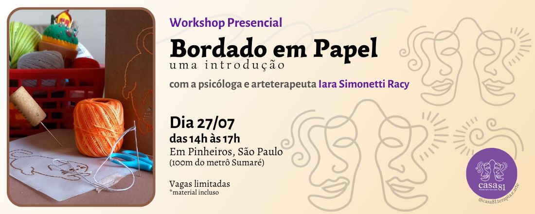 Workshop Bordado em Papel