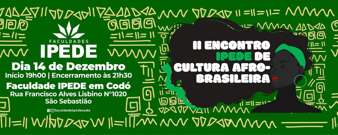 II ENCONTRO IPEDE DE CULTURA AFRO-BRASILEIRA