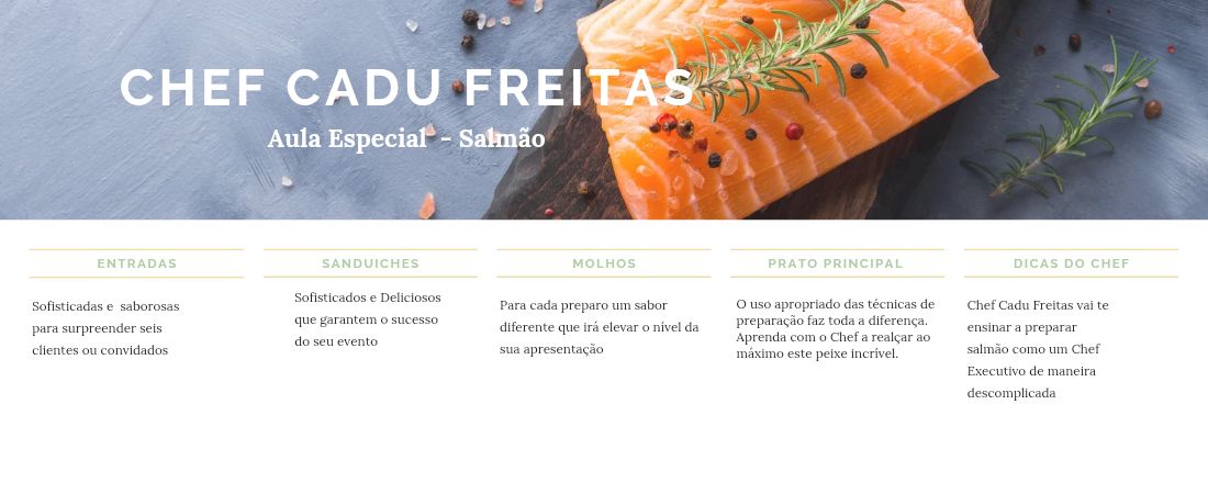 AULA DO CHEF CADU FREITAS