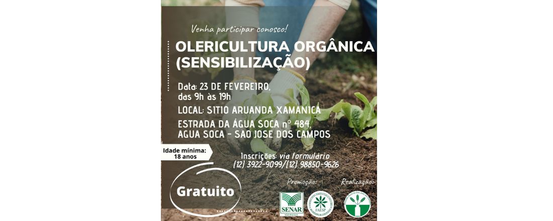 OLERICULTURA ORGANICA - SENSIBILIZACAO