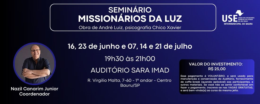 Seminário MISSIONÁRIOS DA LUZ