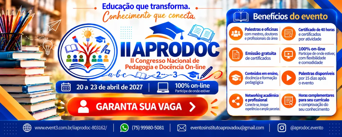 II Congresso Nacional de Pedagogia e Docência Online (II APRODOC)