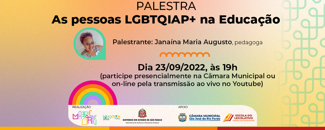 Palestra - As Pessoas LGBTQIAP+ na Educação