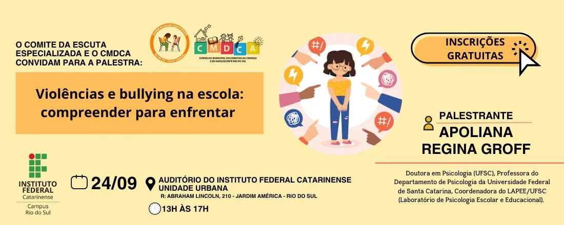 Violências e Bullying na Escola: compreender para enfrentar