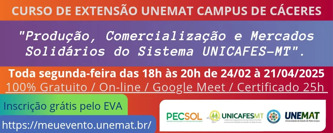 Produção, Comercialização e Mercados Solidários do Sistema UNICAFES-MT