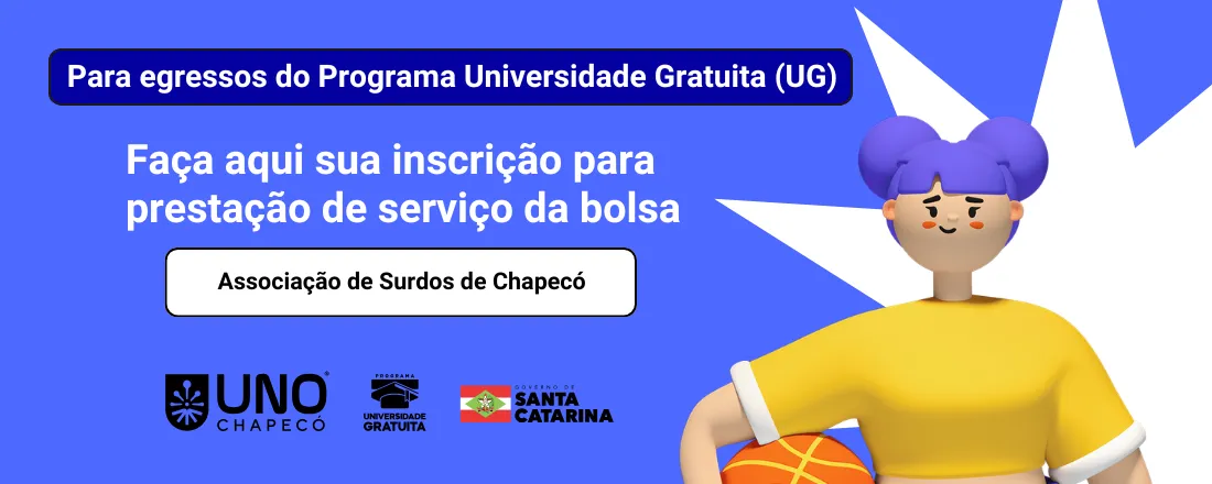Oportunidade Contrapartida UG (2026/1) - Associação de Surdos de Chapecó