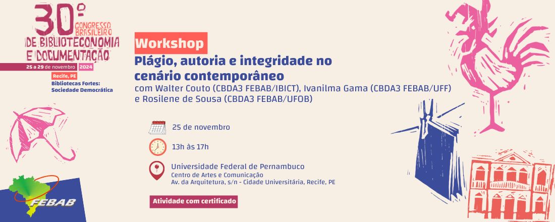Workshop "Plágio, autoria e integridade no cenário contemporâneo"